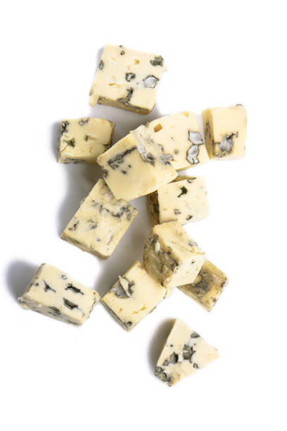 istock Cheese with mold isolated on white background. 1085439226