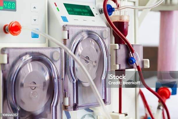 Dialysis Device With Rotating Pumps Stock Photo - Download Image Now - Dialysis Filter, Machinery, Blood