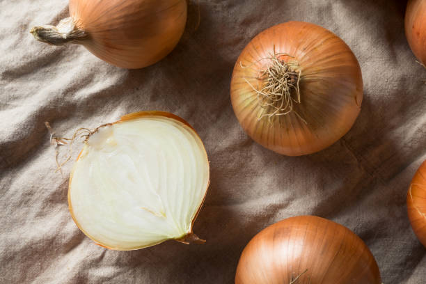 生有機たまねぎ甘い - sweet onion ストックフォトと画像