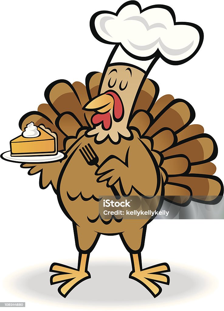 Turkey and Pie Would you like some pie with that turkey? (Vector Illustration) Turkey - Bird stock vector