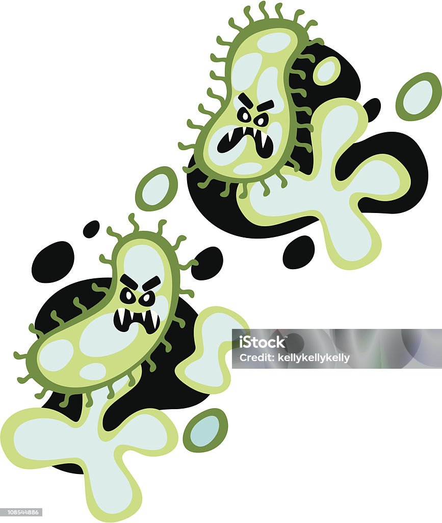 Icky микробов - Векторная графика Анатомическое вещество роялти-фри