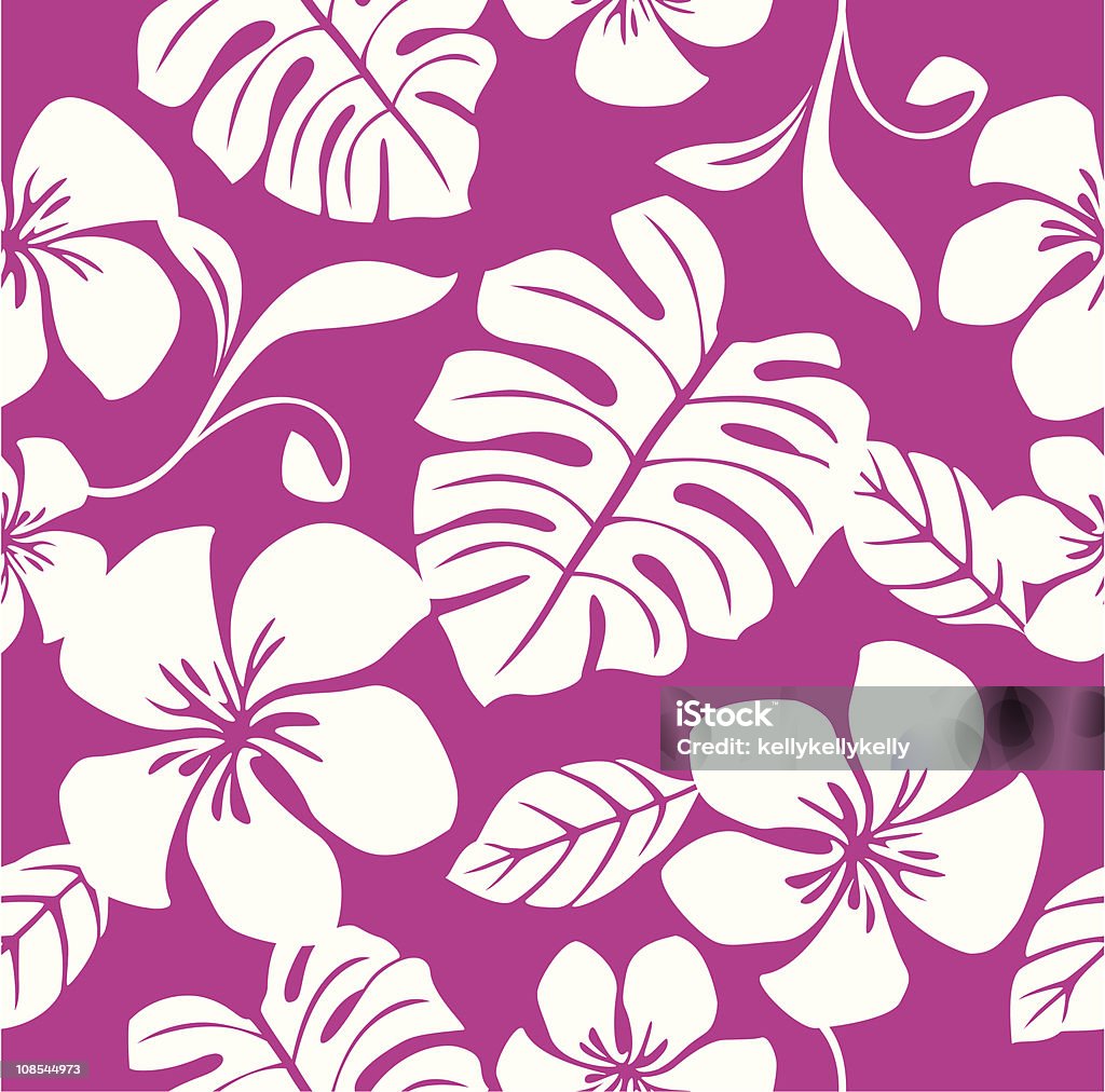 Motif sans couture Rose Tropical de Bikini - clipart vectoriel de Chemise hawaïenne libre de droits