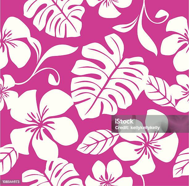 Motif Sans Couture Rose Tropical De Bikini Vecteurs libres de droits et plus d'images vectorielles de Chemise hawaïenne - Chemise hawaïenne, Motif, Blanc