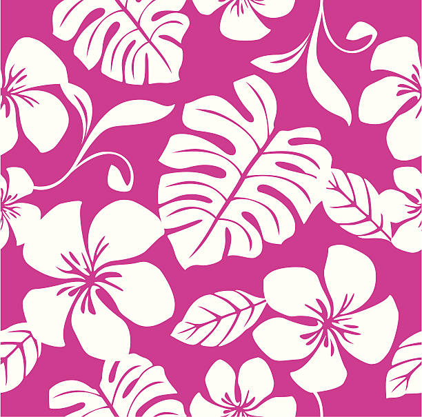 Seamless Tropical Pink Bikini Pattern vector art illustration