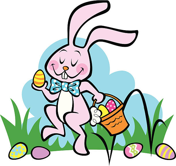 Here Comes the Easter Bunny! vector art illustration