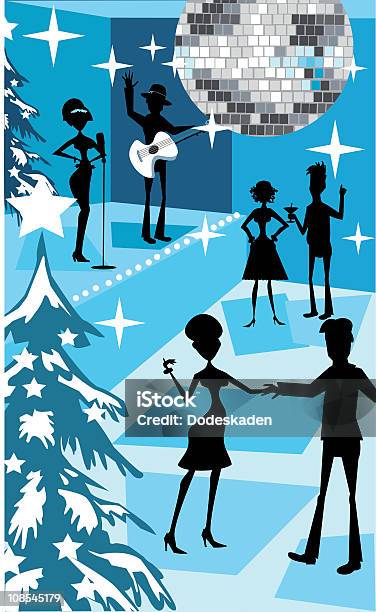 Christmas Office Party Stock Illustration - Download Image Now - 1960-1969, Christmas, Cool Attitude