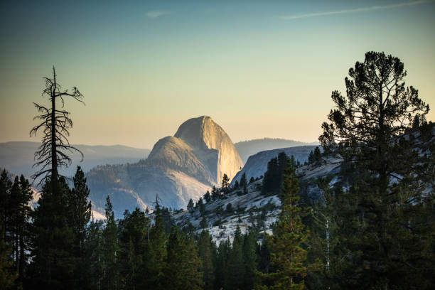 istock Half Dome, Yosemite National Park in Peachy Haze 1085468588