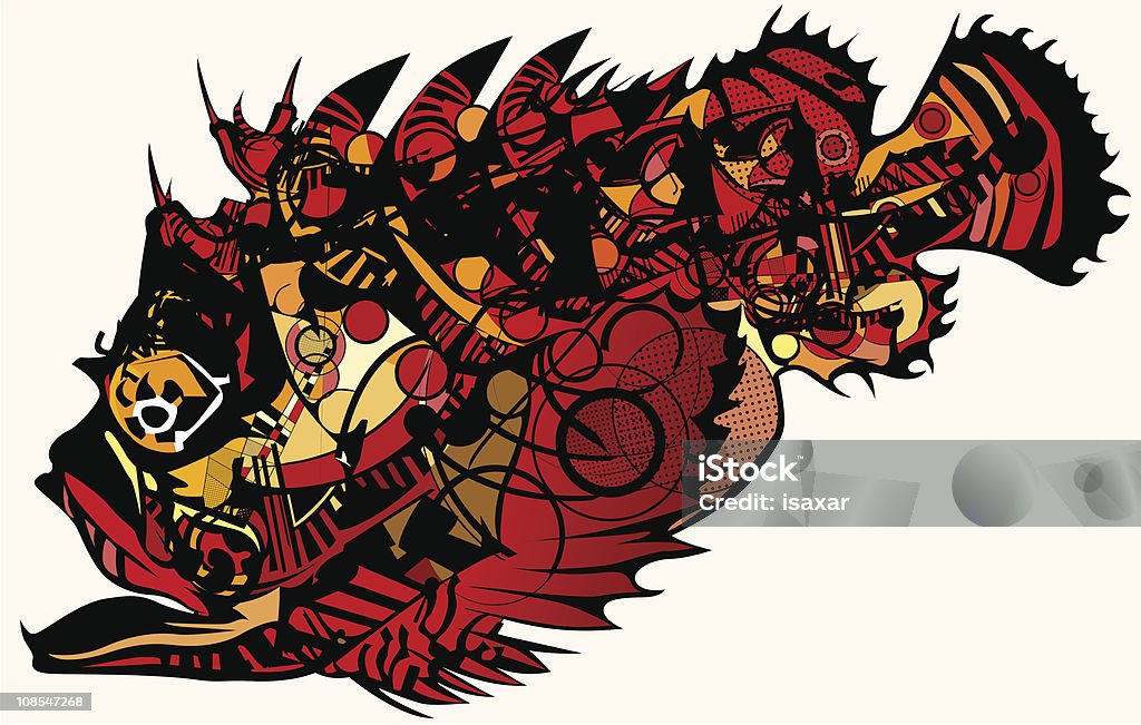 Stonefish Vector Red Stonefish Stock Illustration - Download Image Now - Camouflage ...