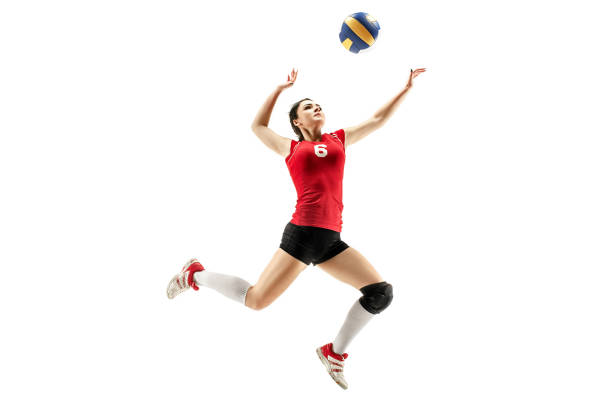 istock Female professional volleyball player isolated on white 1085474724
