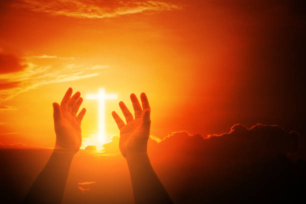 istock Human hands open palm up worship. Eucharist Therapy Bless God Helping Repent Catholic Easter Lent Mind Pray. Christian Religion concept background. fighting and victory for god 1085476796