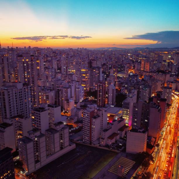 istock Aerial view of sunset 1085477122