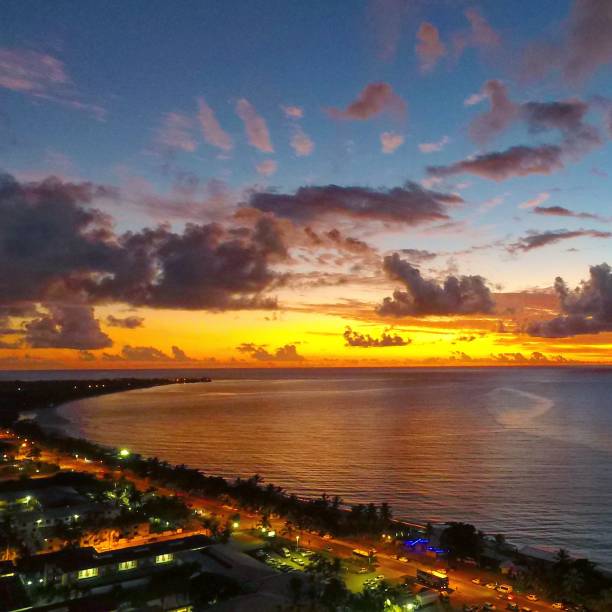 istock Aerial view of sunset 1085477156