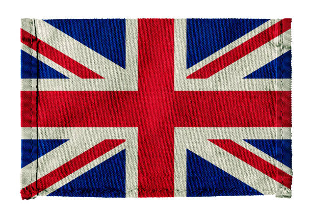 Flag of Britain with canvas background