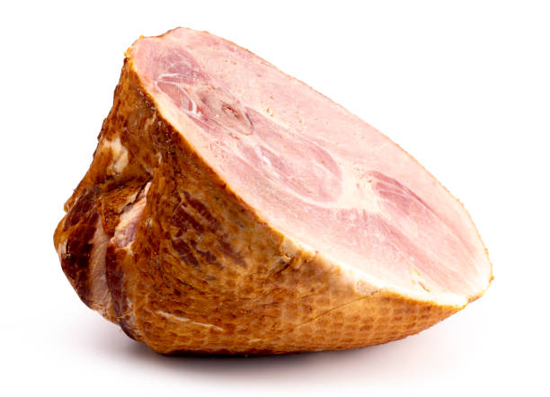 istock A Large Holiday Ham on a White Background 1085504114