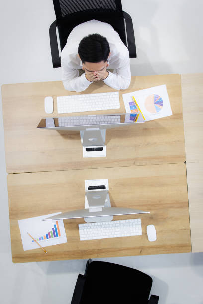 istock Businessman stressful working in modern office. 1085504164