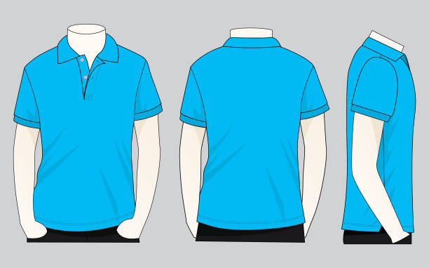 Forstærker ujævnheder målbar Blue Polo Shirt For Template Stock Illustration - Download Image Now - Polo  Shirt, Template, Unisex - iStock