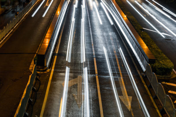 istock Light trails at highway,hongkong 1085507914