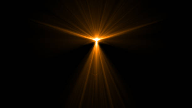 istock Solar Lens flare light special effect on Black background 1085511364