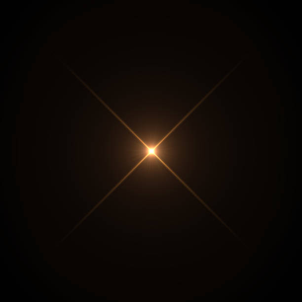 istock Solar Lens flare light special effect on Black background 1085511384