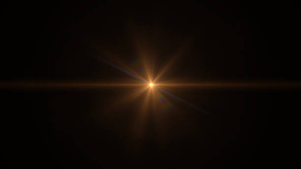 istock Solar Lens flare light special effect on Black background 1085511958