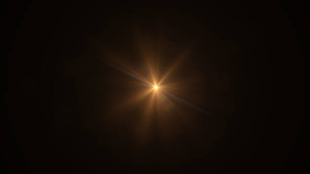 istock Solar Lens flare light special effect on Black background 1085512420