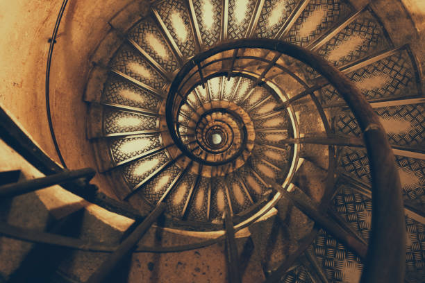 istock Spiral staircase inside of Arc de Triomphe Paris France 1085519068