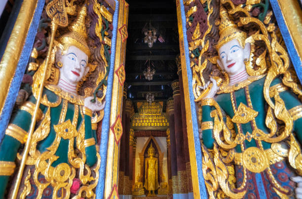 istock bas-relief in Wat Boon Yuen temple , Nan, Thailand 1085520450