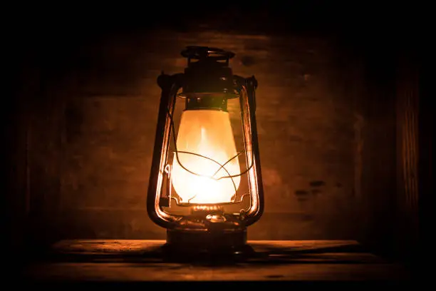 Lantern lamp at night