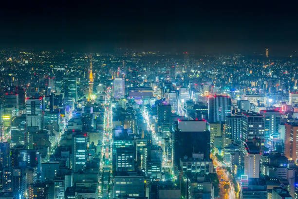 Nagoya TV tower at night