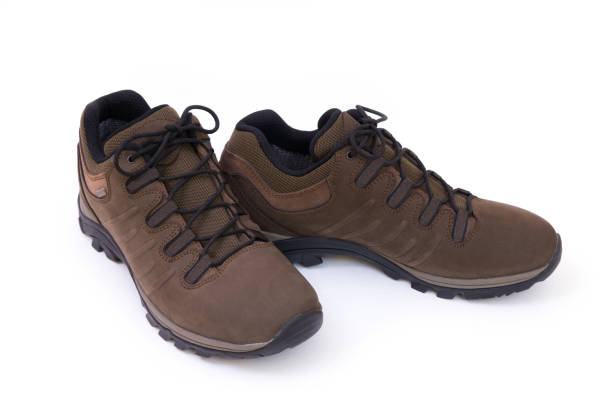 istock Brown trekking shoes 1085542286