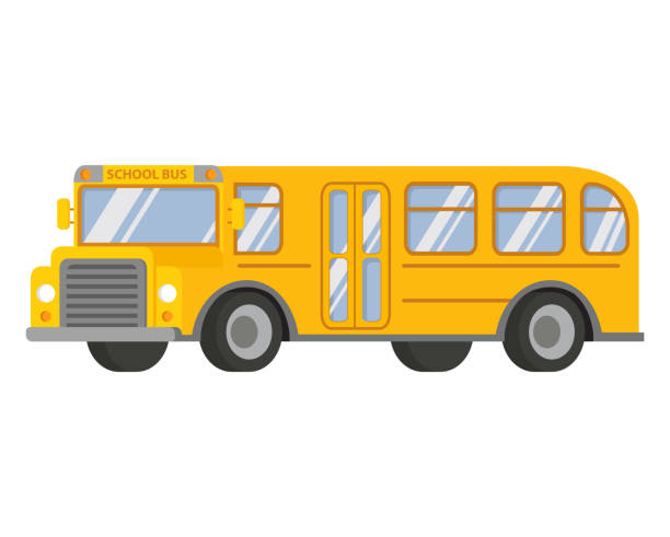 School Bus Yellow Vehiclepassenger Transport Childrens Stock Illustration -  Download Image Now - iStock
