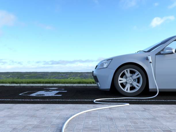 Electric Car Charging stock photo