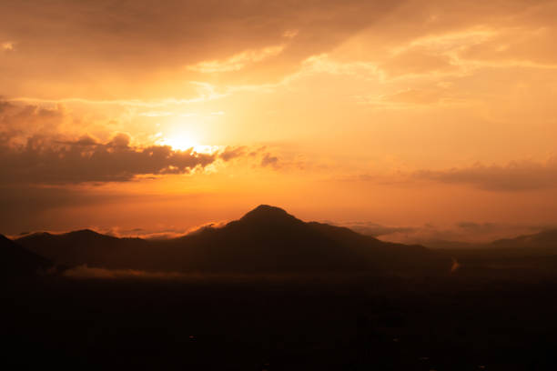 istock Beautiful sunrise with cloud and mountain view in morning. 1085555090