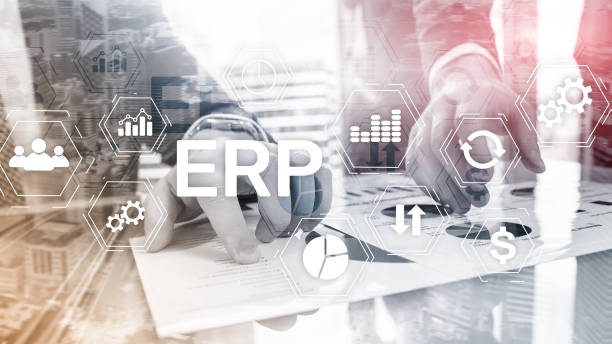 istock ERP system, Enterprise resource planning on blurred background. Business automation and innovation concept. 1085555250