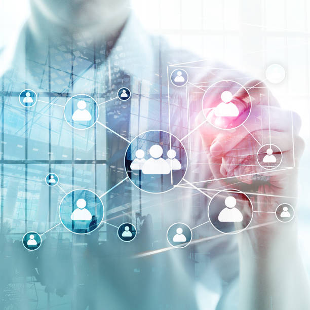 istock HR - Human resources management concept on blurred business center background. 1085555466