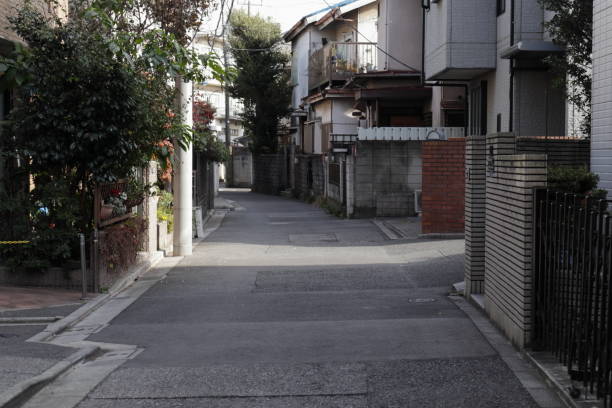 Alley of residential area Scenery of residential area in Japan borough district type photos stock pictures, royalty-free photos & images
