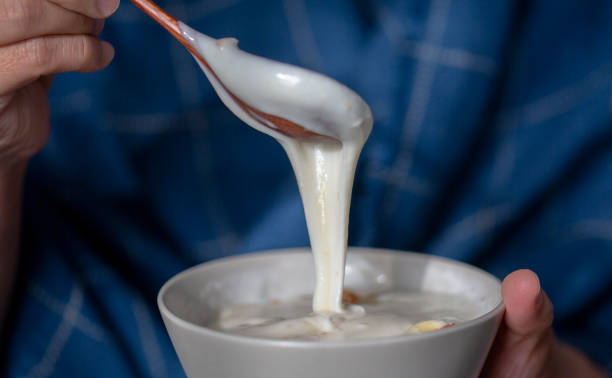 istock eating homemade Yogurt 1085557654