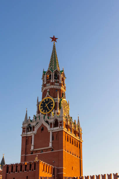 istock Bell tower in Moscow isolated on a blue sky 1085557750