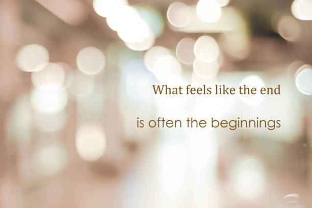 istock What feels like the end is often the beginnings, New year positive quotation on blur abstract bokeh background, banner 1085567808