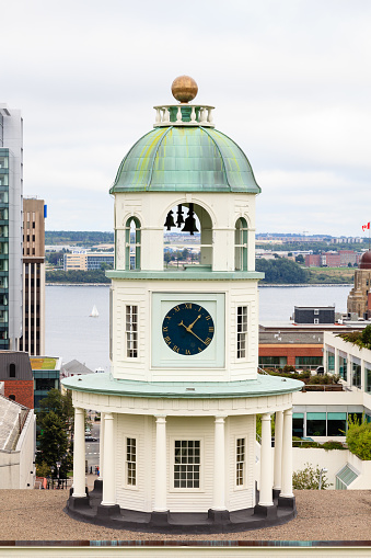Halifax, Canada - September 19, 2015:  The historic Halifax Town Clock dates back to 1803, is located on Citadel Hill in Halifax, Nova Scotia, Canada.