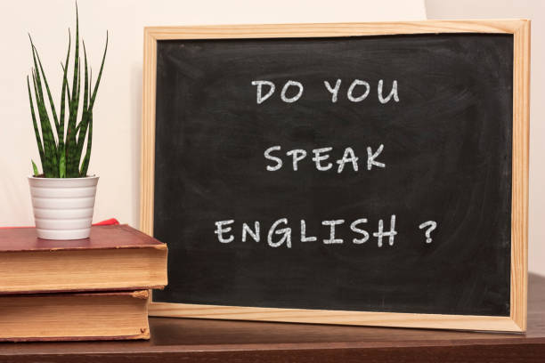 istock Do you speak English? written on a blackboard 1085586856