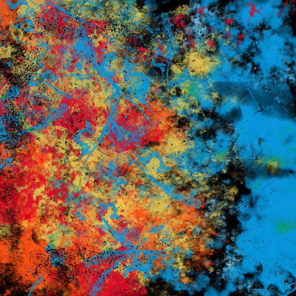 istock blue grunge rough aged weathered surface with yellow dirty spots art abstract background 1085588262