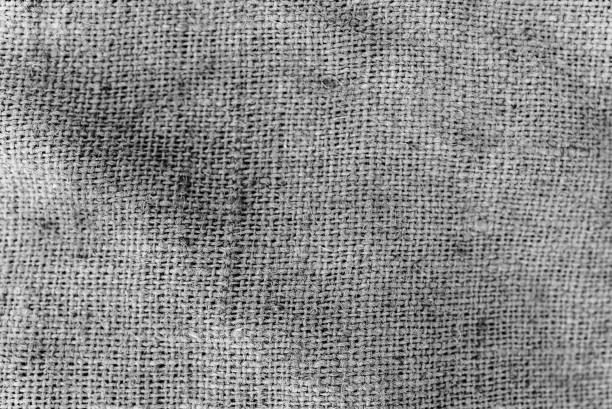 istock Old vintage linen cloth textile. Burlap rustic tumbled texture background. 1085600434