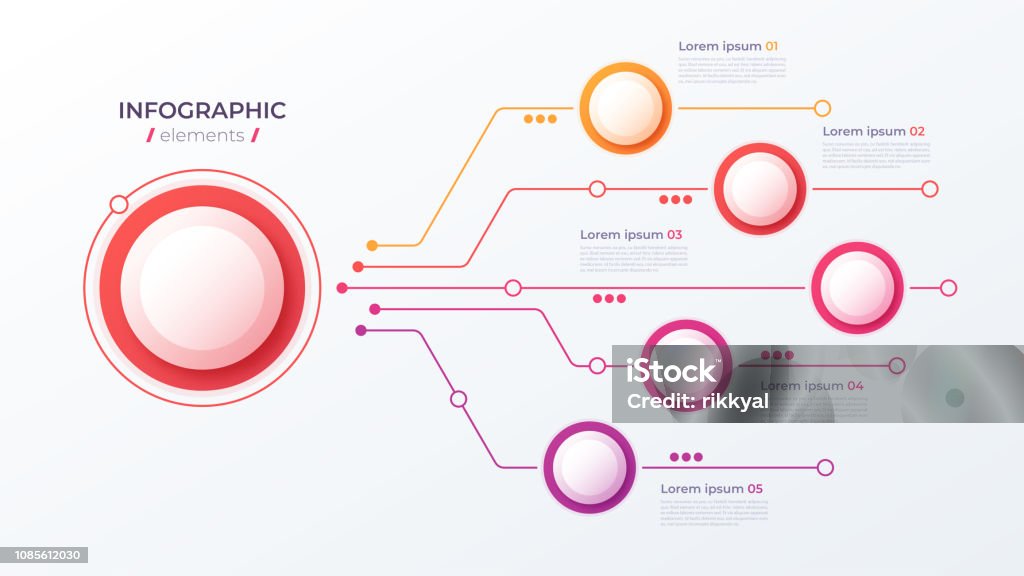 Graphics Design Structure Vector 5 Options Infographic Design Structure Chart Presentation ...