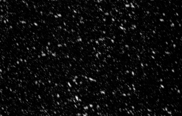 snow falling against black background overlay template stock photo