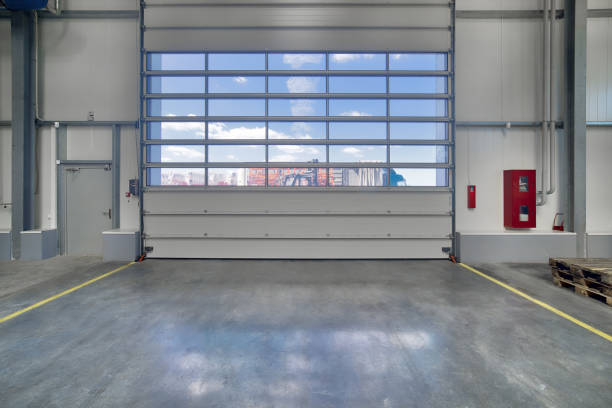 istock A modern factory. Large entrance gates 1085649316