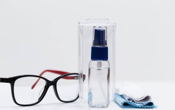 istock Glasses, napkins, liquid in a bottle, white background 1085653330