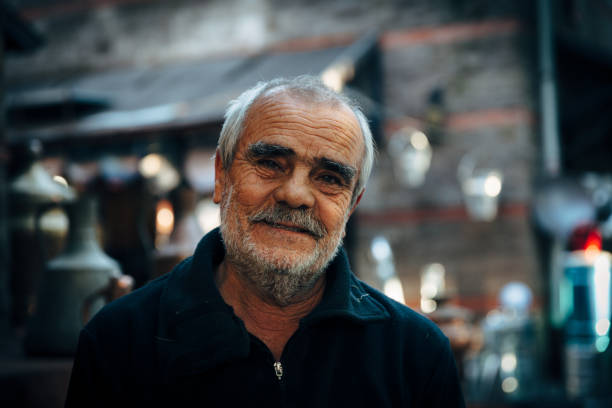 istock Portrait of senior men smiling 1085654496