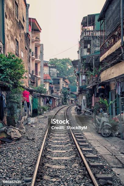 Hanoi City In Daytime Stock Photo - Download Image Now - Hanoi, Railroad Track, Ancient