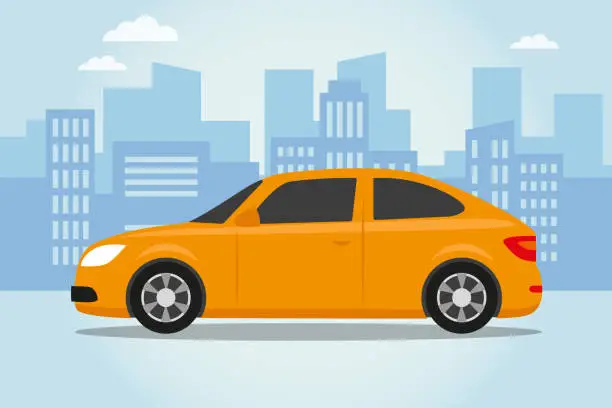 Vector illustration of Car on the city